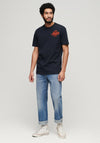 Superdry Embroidered Superstate Athletic Logo T-Shirt, Eclipse Navy
