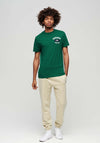 Superdry Embroidery Superstate Athletic Logo T-Shirt, Emerald Green