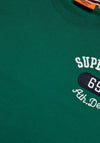 Superdry Embroidery Superstate Athletic Logo T-Shirt, Emerald Green