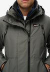 Superdry Hooded Mountain Windbreaker Jacket, Dark Charcoal