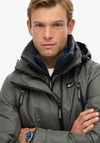 Superdry Hooded Mountain Windbreaker Jacket, Dark Charcoal