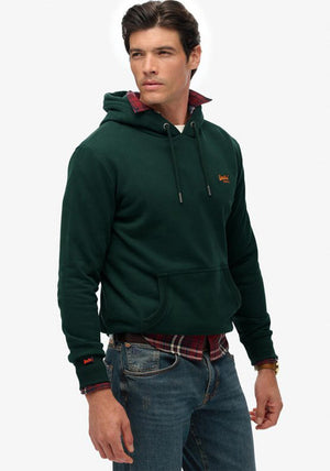 Superdry Essential Embroidered Logo Hoodie, Enamel Green