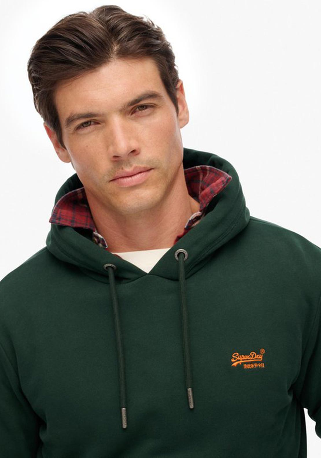 Superdry Essential Embroidered Logo Hoodie, Enamel Green