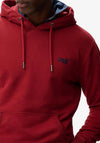 Superdry Essential Embroidered Logo Hoodie, League Red