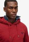 Superdry Essential Embroidered Logo Hoodie, League Red