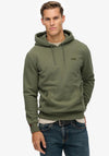 Superdry Essential Embroidered Logo Hoodie, Sage Green Marl