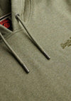 Superdry Essential Embroidered Logo Hoodie, Sage Green Marl