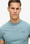 Superdry Essential Embroidered Logo T-Shirt, Blue Grit