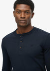 Superdry Essential Grandad Collar Top, Eclipse Navy