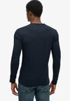 Superdry Essential Grandad Collar Top, Eclipse Navy