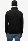 Superdry Essential Logo Half Zip Henley Sweatshirt, Black