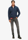 Superdry Essential Half Zip Logo Henley Sweatshirt, Navy