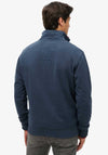 Superdry Essential Half Zip Logo Henley Sweatshirt, Navy
