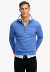 Superdry Essential Half Zip Sweatshirt, Chambray Blue