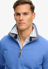 Superdry Essential Half Zip Sweatshirt, Chambray Blue