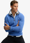 Superdry Essential Half Zip Sweatshirt, Chambray Blue