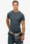 Superdry Essential Logo Embroidered T-Shirt, Grey Blue