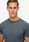 Superdry Essential Logo Embroidered T-Shirt, Grey Blue