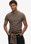 Superdry Essential Logo Embroidered T-Shirt, Nutmeg Brown Marl