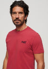 Superdry Essential Logo Embroidered T-Shirt, Cranberry Crush Red