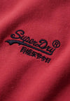 Superdry Essential Logo Embroidered T-Shirt, Cranberry Crush Red