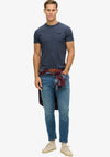 Superdry Essential Logo Embroidered T-Shirt, Dark Blue Marl