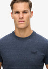 Superdry Essential Logo Embroidered T-Shirt, Dark Blue Marl