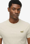 Superdry Essential Logo Embroidered T-Shirt, Straw Grey Marl