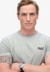 Superdry Essential Logo Embroidered T-Shirt, Light Grey