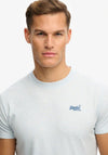 Superdry Essential Logo Embroidered T-Shirt, Ice Blue Marl