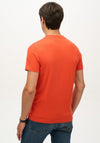 Superdry Essential Logo Embroidered T-Shirt, Bright Orange Marl