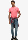 Superdry Essential Logo Embroidered T-Shirt, Punch Pink Marl