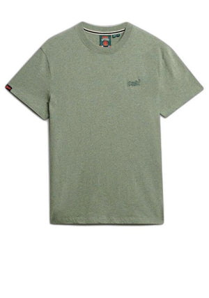 Superdry Essential Logo Embroidered T-Shirt, Sage Green Marl