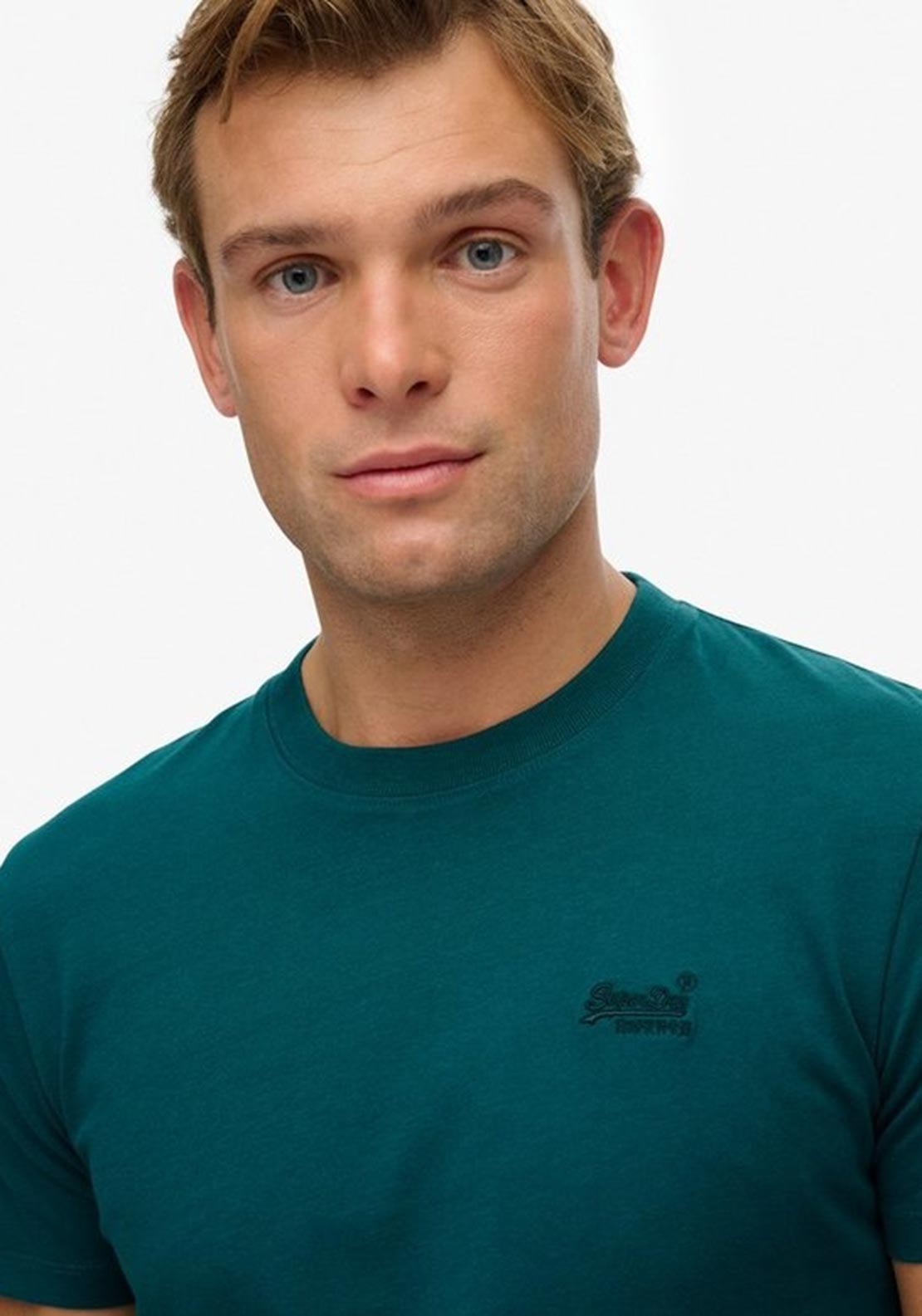Superdry Essential Logo Embroidered T-Shirt, Storm Green