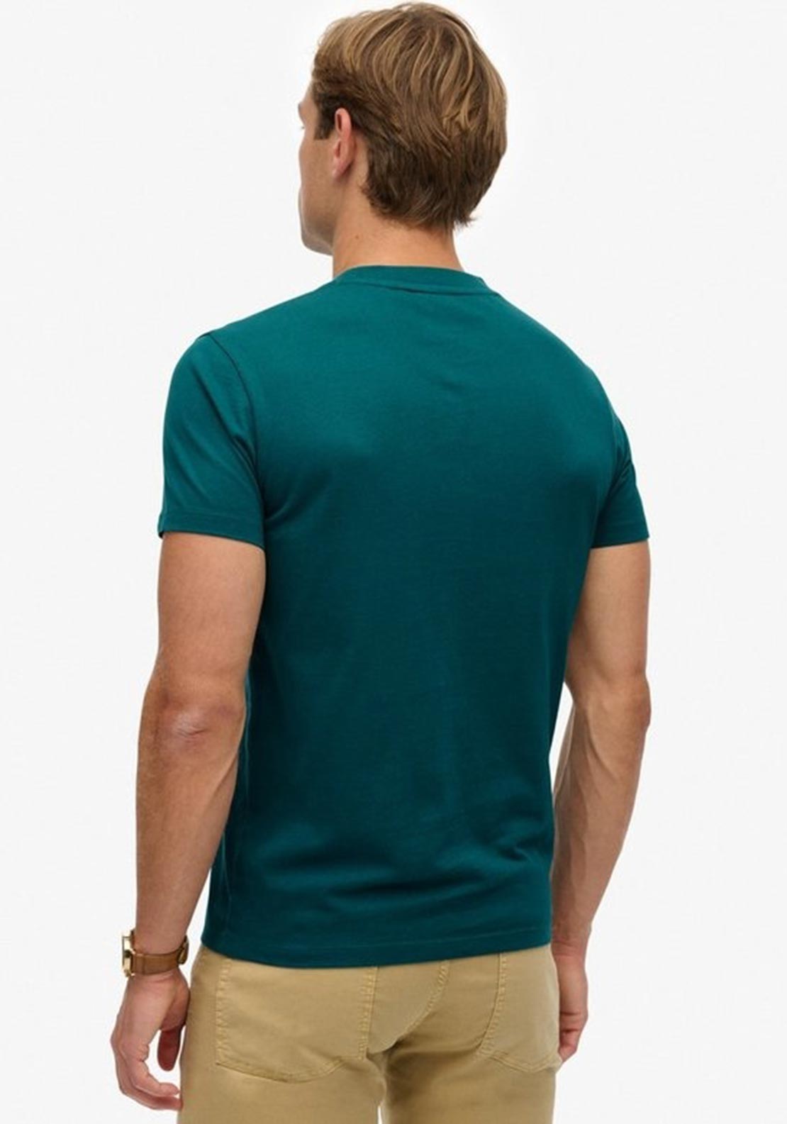 Superdry Essential Logo Embroidered T-Shirt, Storm Green