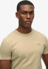 Superdry Essential Logo Embroidered T-Shirt, Tan Brown Marl
