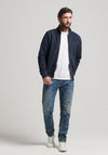 Superdry Essential Logo Full Zip Sweatshirt, Eclipse Navy
