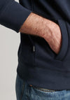 Superdry Essential Logo Full Zip Sweatshirt, Eclipse Navy