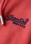 Superdry Essential Logo Hoodie, Cranberry Crush Red