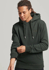 Superdry Essential Logo Hoodie, Dark Olive Marl
