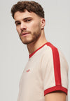 Superdry Essential Logo Retro T-Shirt, Oatmeal & Chilli Pepper Red