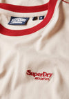 Superdry Essential Logo Retro T-Shirt, Oatmeal & Chilli Pepper Red