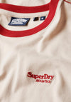 Superdry Essential Logo Retro T-Shirt, Oatmeal & Chilli Pepper Red