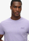 Superdry Essential Embroidered Logo T-Shirt, Iris Purple Marl