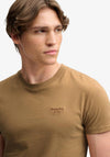 Superdry Essential Serif Logo Embroidered T-Shirt, Beige
