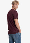 Superdry Essential Serif Logo Embroidered T-Shirt, Wine Marl