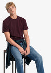 Superdry Essential Serif Logo Embroidered T-Shirt, Wine Marl