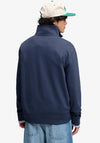 Superdry Essential Serif Logo Half Zip Sweatshirt, Blue