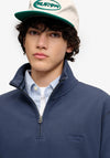 Superdry Essential Serif Logo Half Zip Sweatshirt, Blue