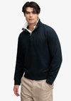 Superdry Essential Serif Logo Half Zip Sweatshirt, Dark Blue